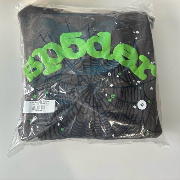 Spyder Men's Dark Gray Hoodie with Neon Green Logo